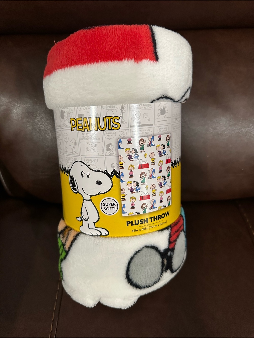 Peanuts Plush Throw Blanket in Red, White, Yellow, Black, Green, Gray